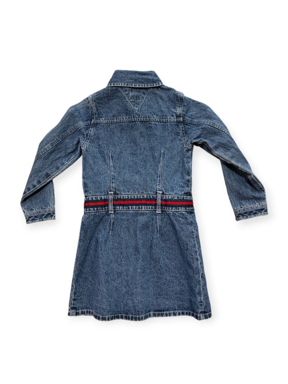 Vintage Tommy Hilfiger Long Sleeve Button-Up Denim Dress Girl's Size 5 - Picture 5 of 5